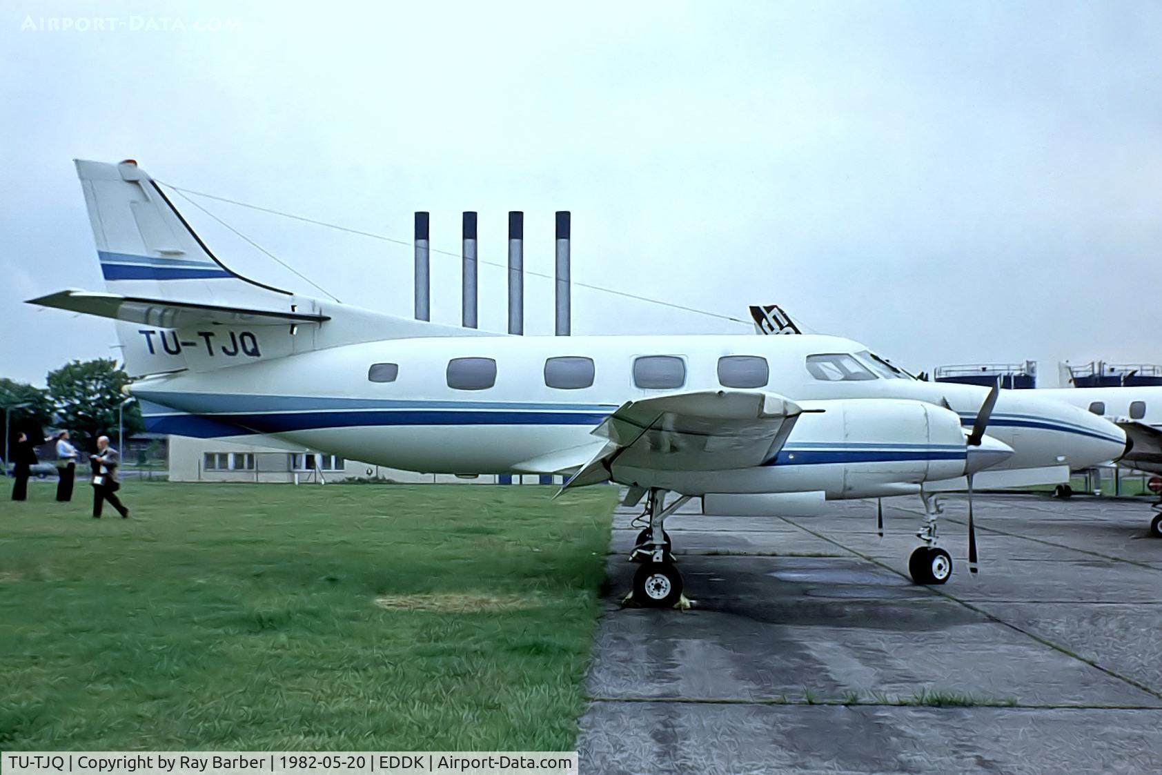 TU-TJQ, Swearingen SA-226T Merlin IIIA C/N T288, Swearingen SA.226T Merlin IIIA [T-288] Cologne-Koln Bonn~D 20/05/1982. From a slide.