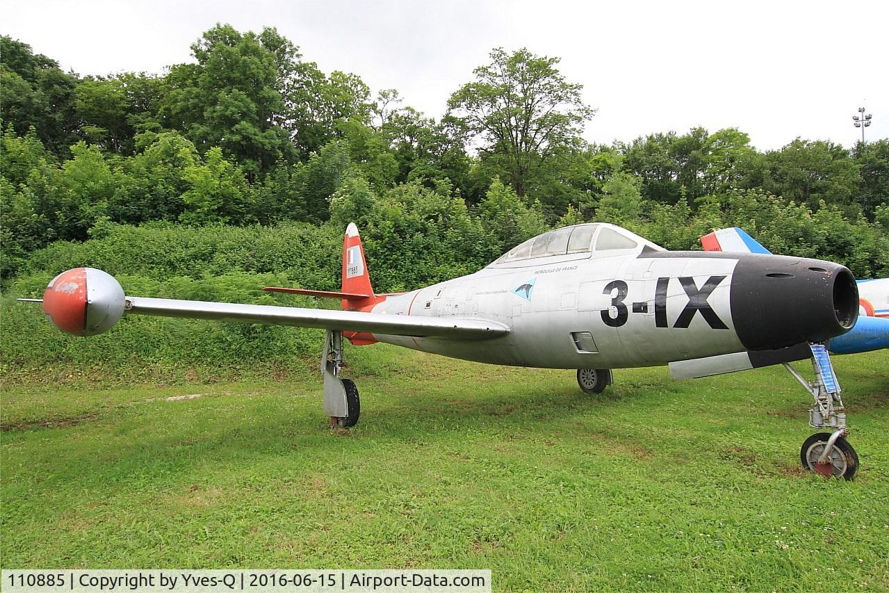 110885, 1951 Republic F-84G Thunderjet C/N 2542-1291B, Republic F-84G Thunderjet, Preserved at Savigny-Les Beaune Museum