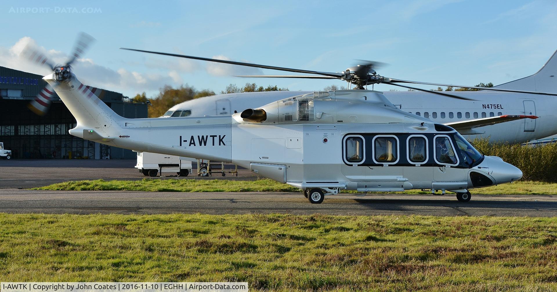 I-AWTK, 2011 AgustaWestland AW-139 C/N 31353, Taxiing from Thurston Avn.