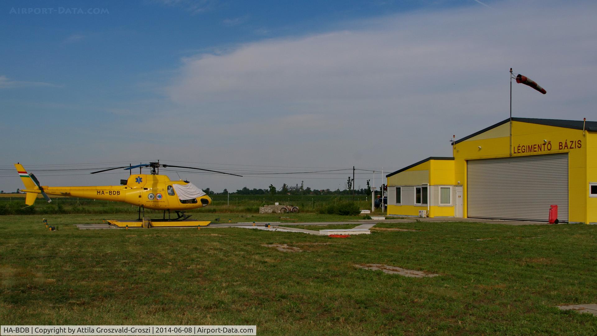 HA-BDB, 1992 Aérospatiale AS-350B Ecureuil C/N 2607, 5.No. air ambulance base, Szentes