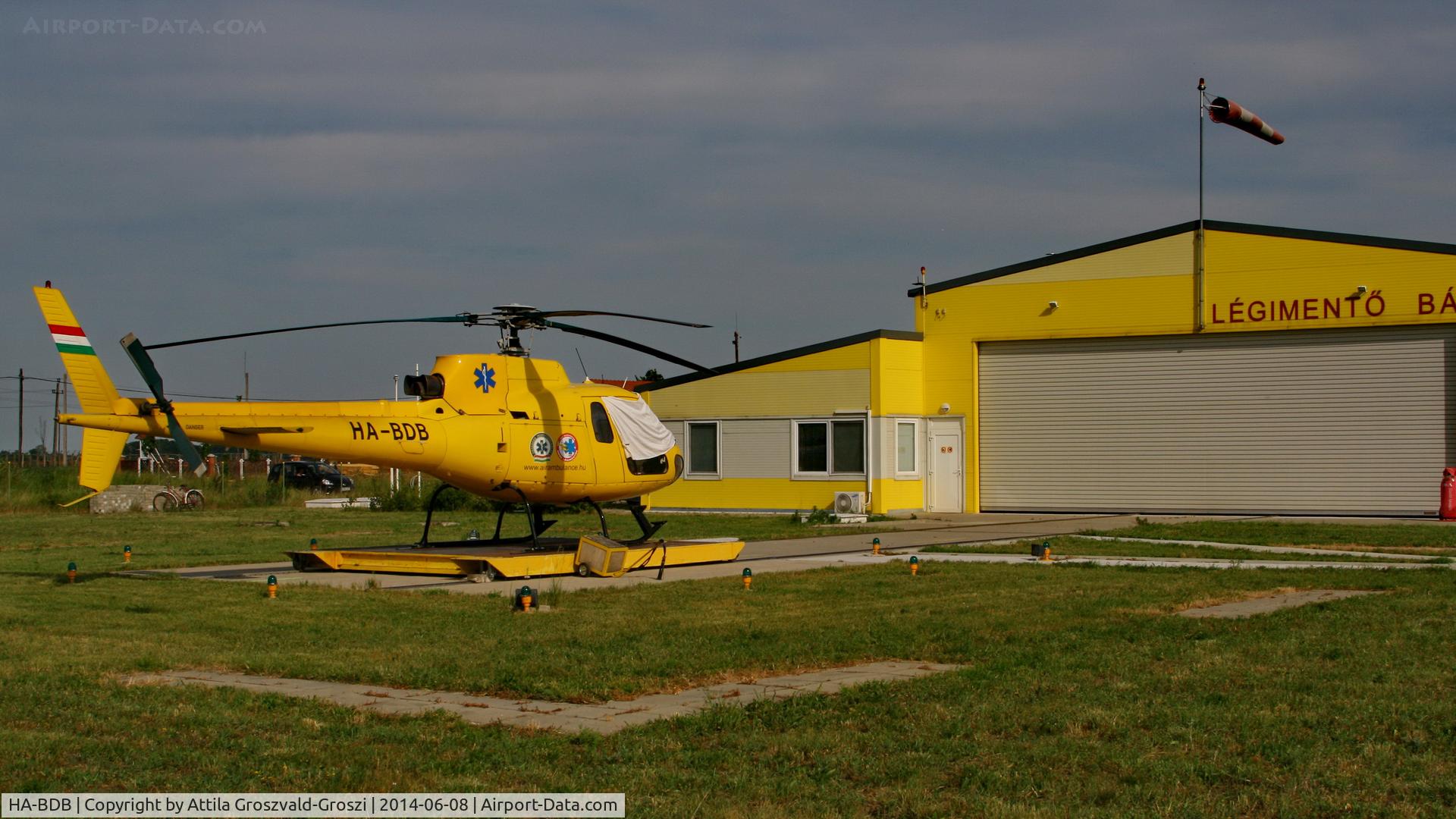 HA-BDB, 1992 Aérospatiale AS-350B Ecureuil C/N 2607, 5.No. air ambulance base, Szentes