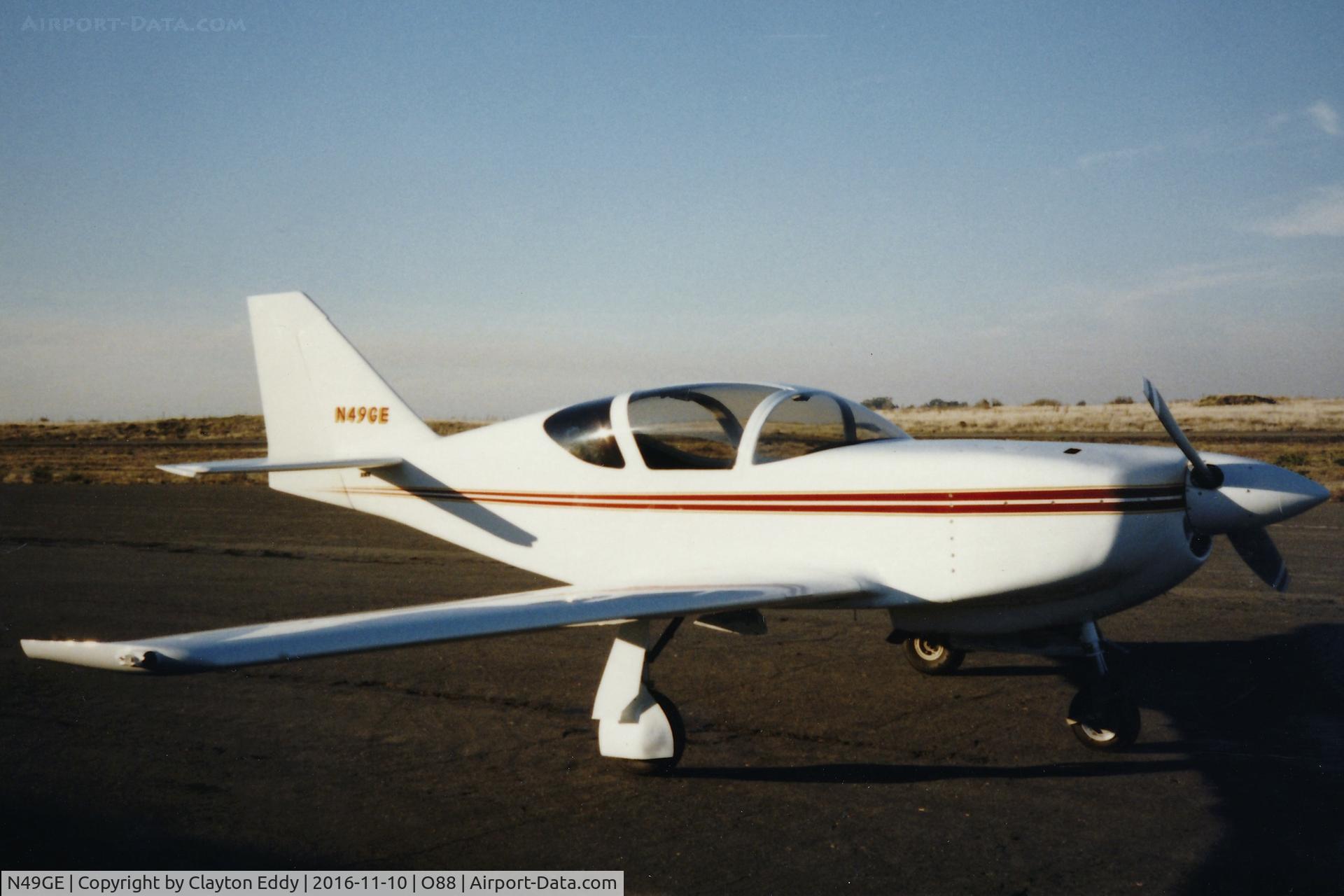 N49GE, Stoddard-Hamilton Glasair RG C/N 267, N49GE at the old Rio Vista Airport in California. 1990's?