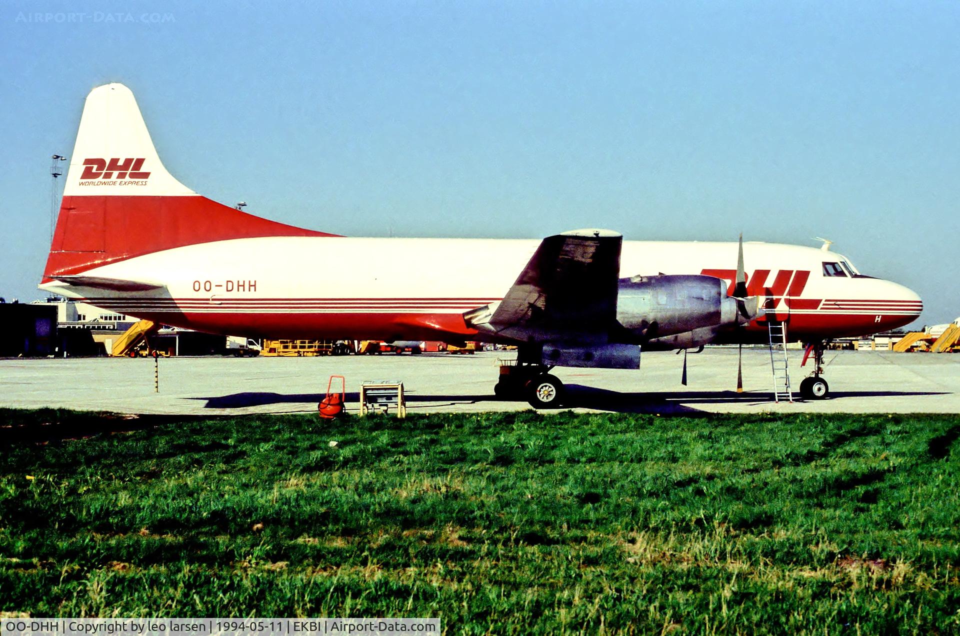 OO-DHH, 1953 Convair 580(F) C/N 186/043, Billund 11.5.94