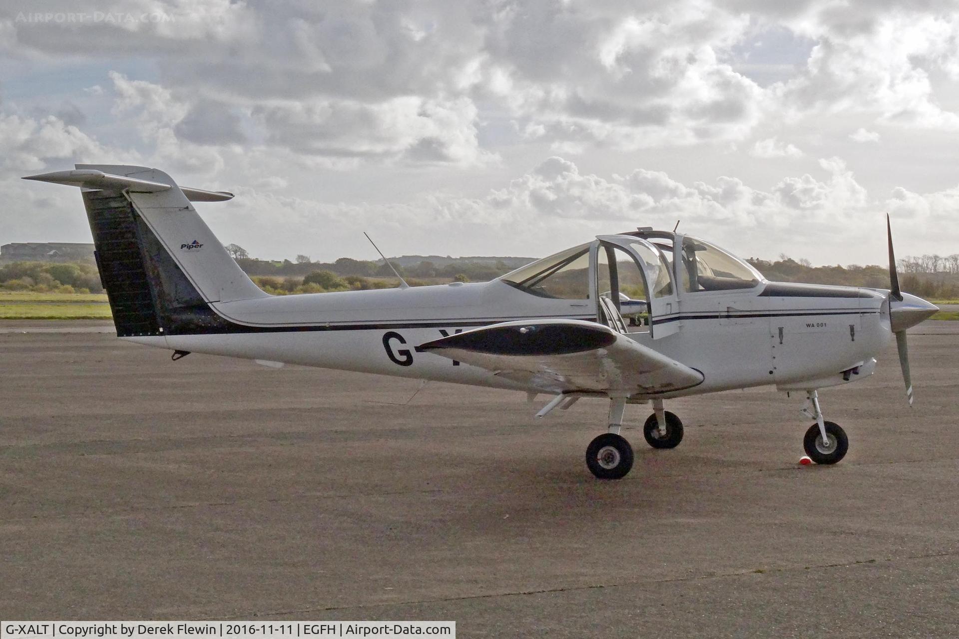 G-XALT, 1979 Piper PA-38-112 Tomahawk Tomahawk C/N 38-79A0801, Tomahawk, new addition to the Cambrian Flying Club's Fleet, previously N9651N, OO-TLT, PH-ALT, seen parked up.