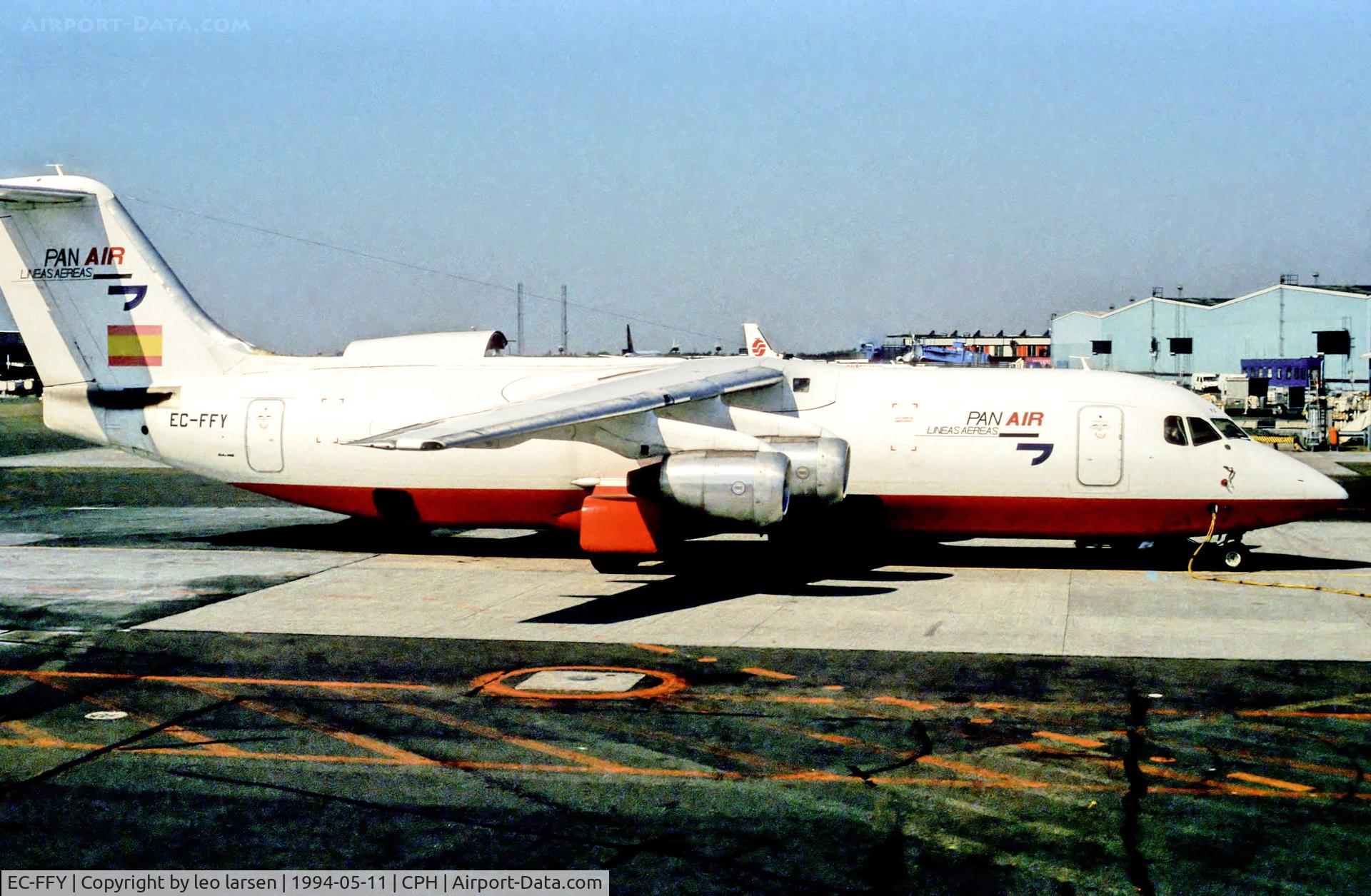 EC-FFY, 1990 British Aerospace BAe.146-300 C/N E3154, Copenhagen 11.5.94