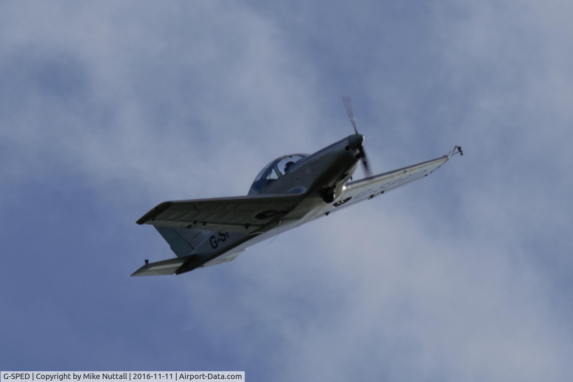 G-SPED, 2008 Alpi Aviation Pioneer 300 C/N LAA 330-14797, Snapped this fabulous aircraft as it zipped across the sky over Barbury Castle, Wiltshire