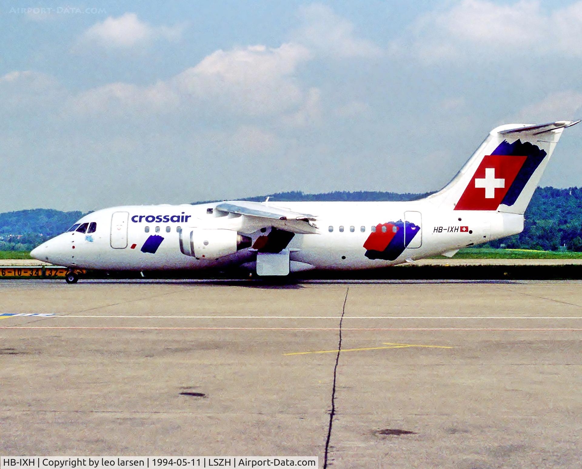 HB-IXH, 1993 British Aerospace Avro 146-RJ85 C/N E.2233, ZRH Zurich 11.5.94
