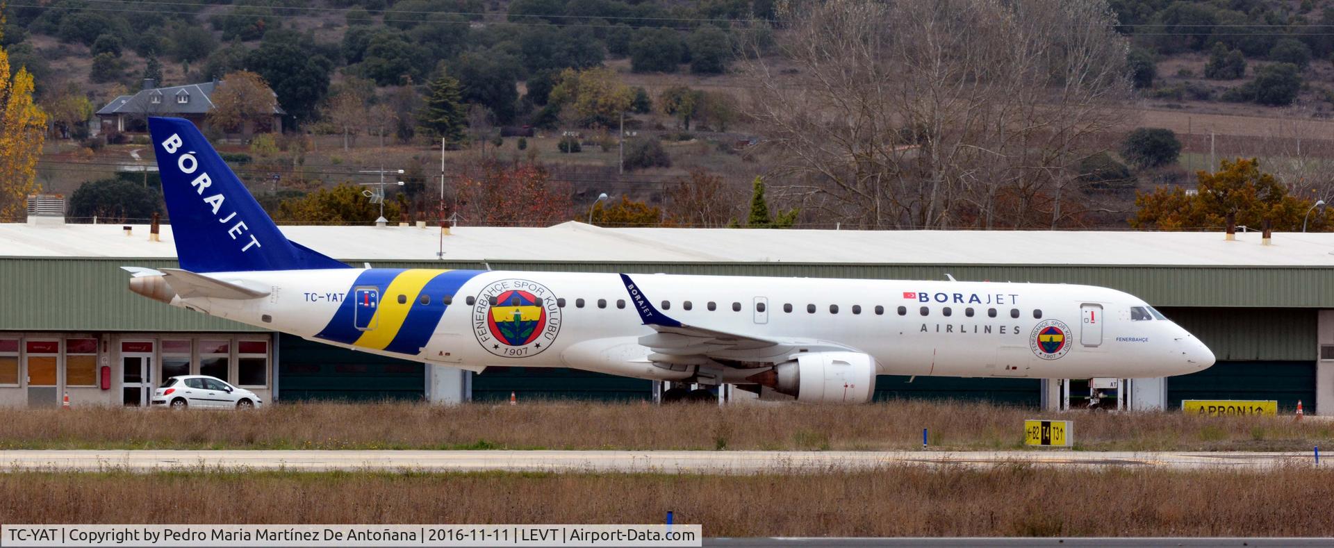 TC-YAT, 2007 Embraer 195LR (ERJ-190-200LR) C/N 19000067, Foronda - Vitoria-Gasteiz - España