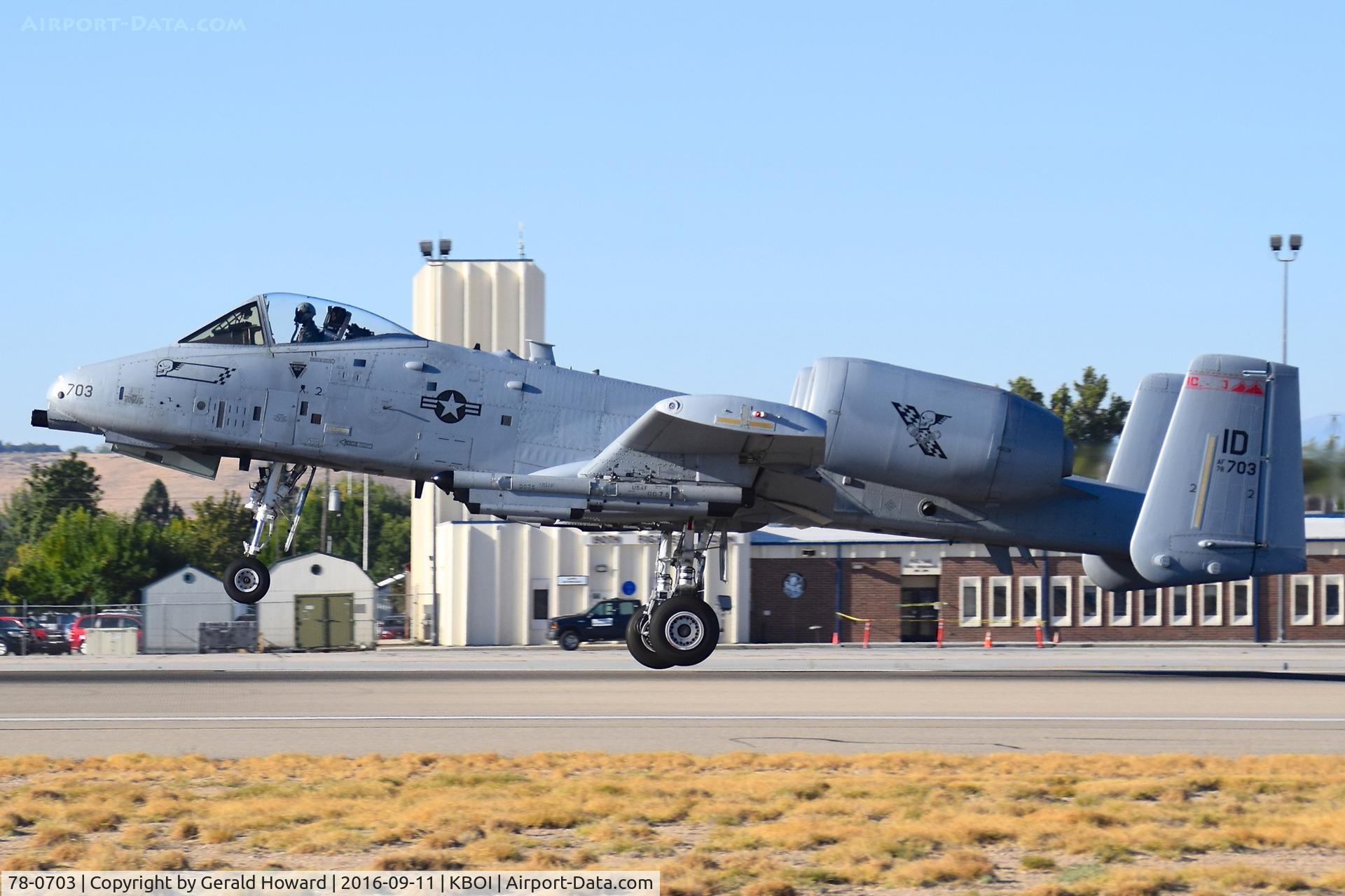 78-0703, 1978 Fairchild Republic A-10C Thunderbolt II C/N A10-0323, Taking off on RWY 10R.