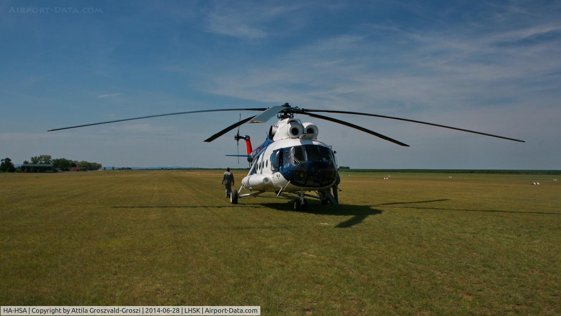 HA-HSA, 1980 Mil Mi-8T C/N 7970, Siófok-Kiliti Airport, Hungary
