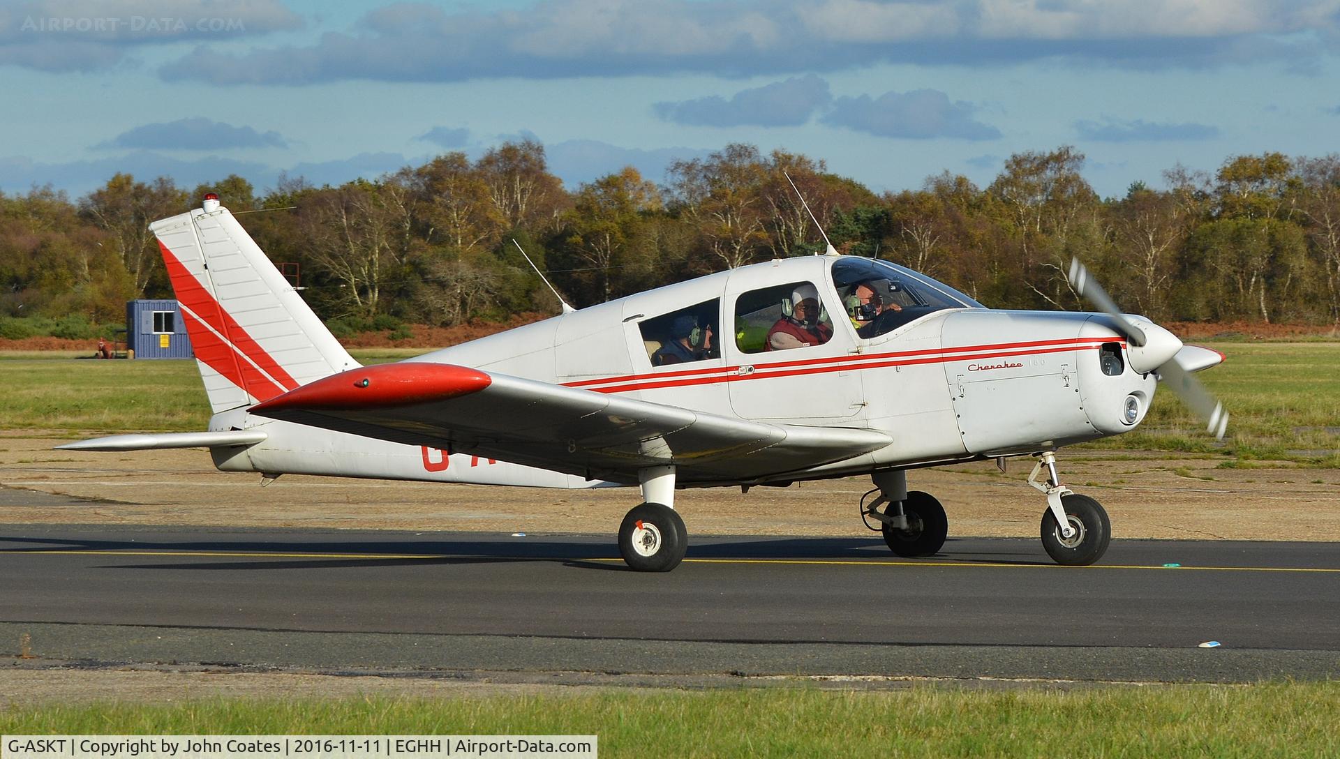 G-ASKT, 1963 Piper PA-28-180 Cherokee C/N 28-1410, Taxiing from Airtime