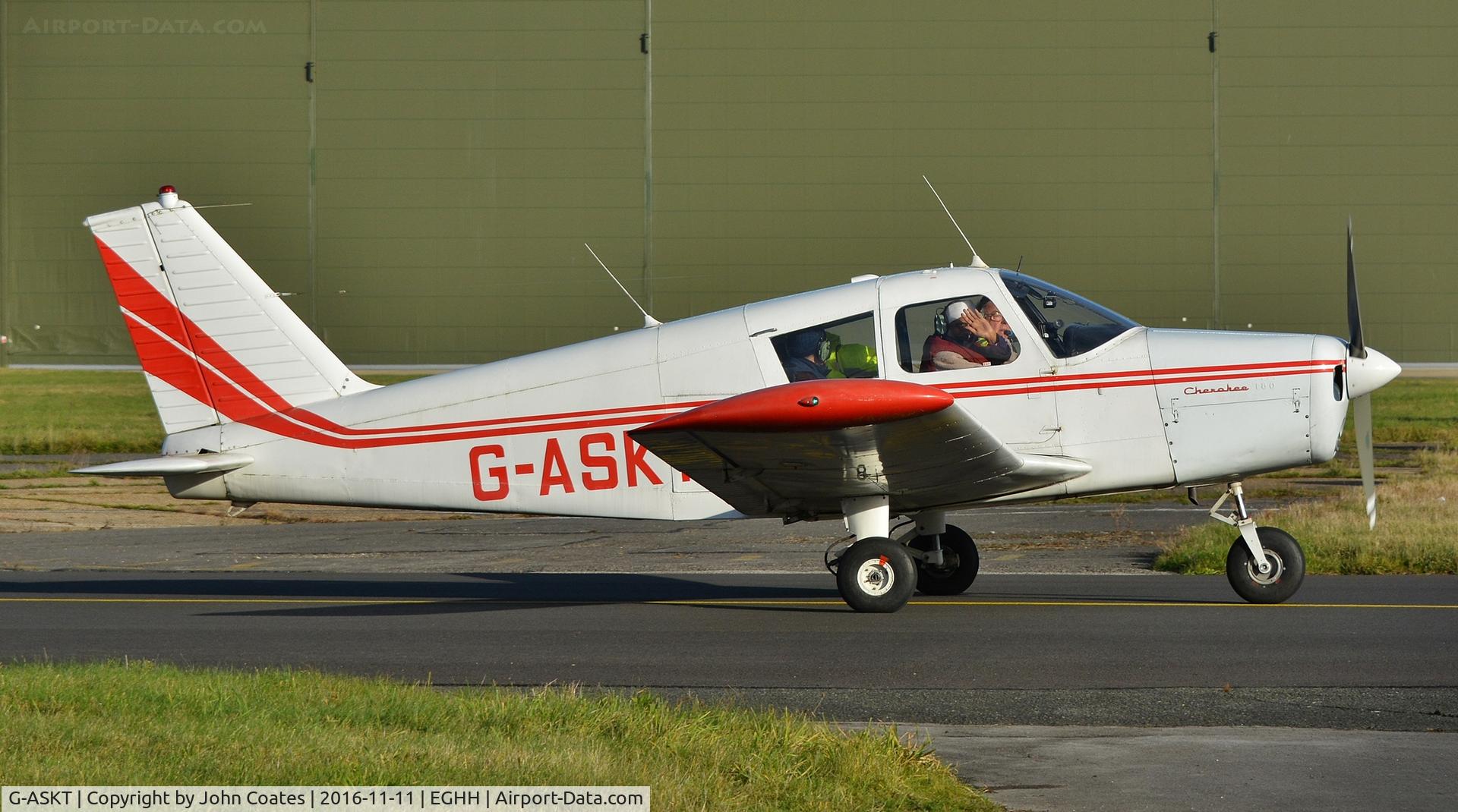 G-ASKT, 1963 Piper PA-28-180 Cherokee C/N 28-1410, Taxiing to depart
