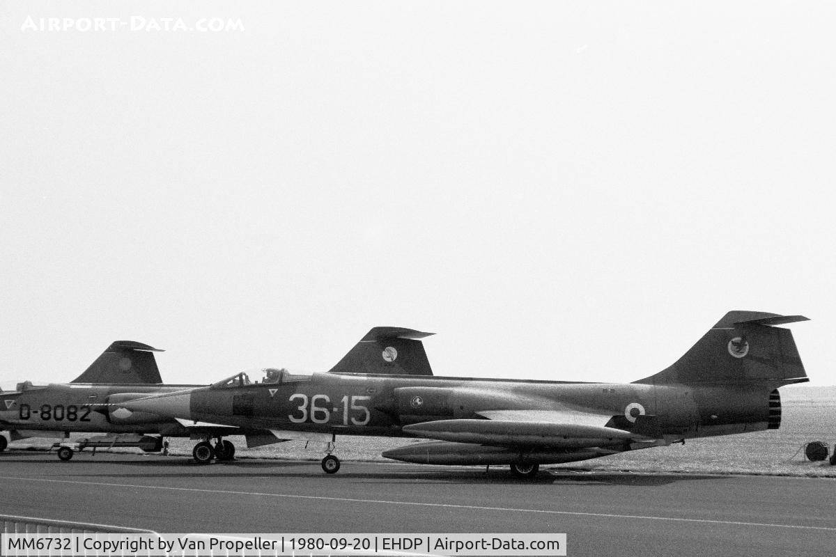MM6732, Aeritalia F-104S-ASA-M Starfighter C/N 1032, Italian Air Force F-104S (36 Stormo, 12 Gruppo) at the Peel air base, the Netherlands, 1980