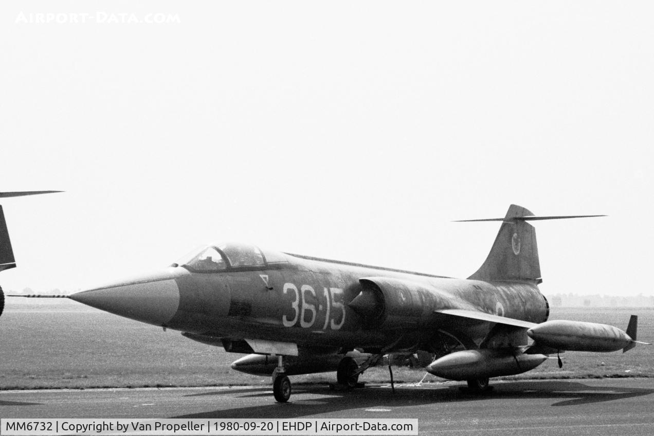 MM6732, Aeritalia F-104S-ASA-M Starfighter C/N 1032, Italian Air Force F-104S (36 Stormo, 12 Gruppo) at the Peel air base, the Netherlands, 1980