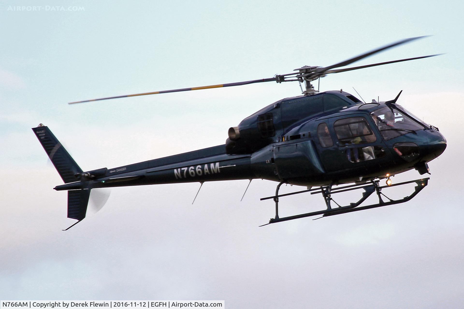 N766AM, 1996 Eurocopter AS-355N Twinstar C/N 5601, Twinstar, Beacon Aviation Inc Trustee, Loughborough-Beacon Farm Leicestershire based, seen letting down for fuel.