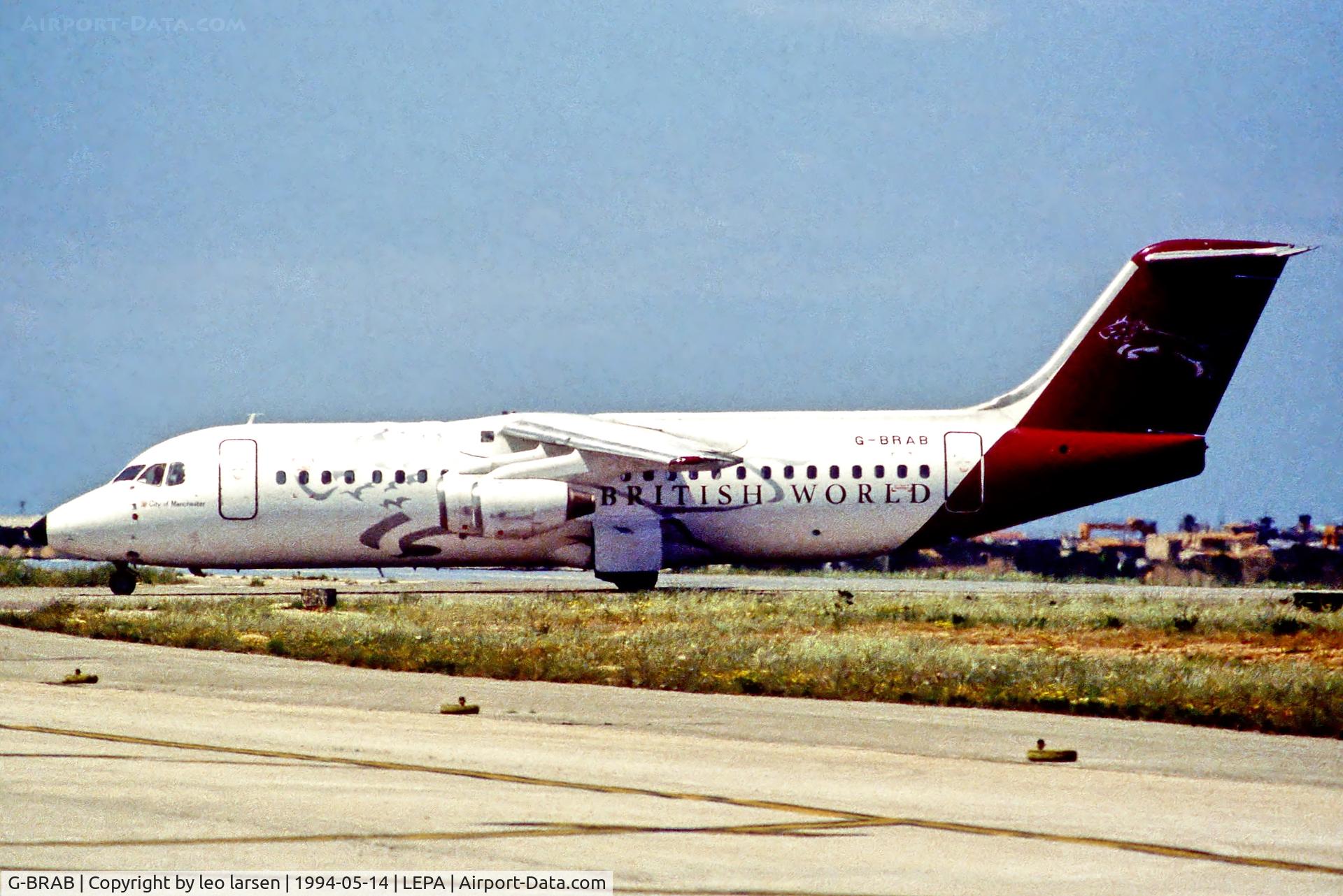 G-BRAB, 1989 British Aerospace BAe.146-300 C/N E3131, Palma de Mallorca 14.5.94