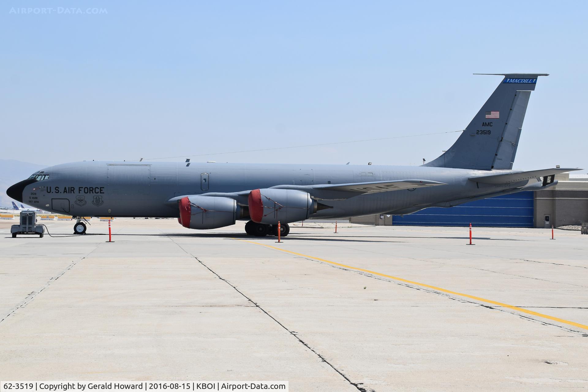 62-3519, 1962 Boeing KC-135R Stratotanker C/N 18502, KC-135R from the 927th Air Refueling Wing, MacDill AFB.