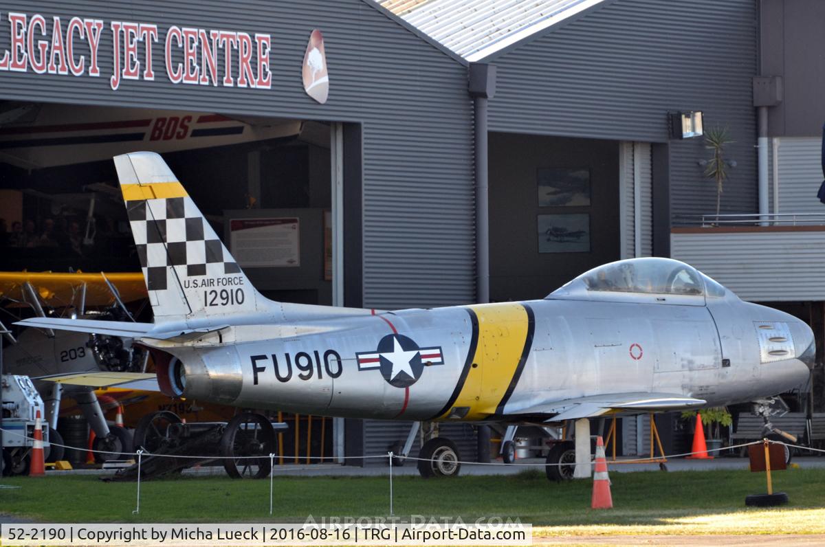 52-2190, 1952 North American F-86F Sabre C/N 191-269, At Tauranga