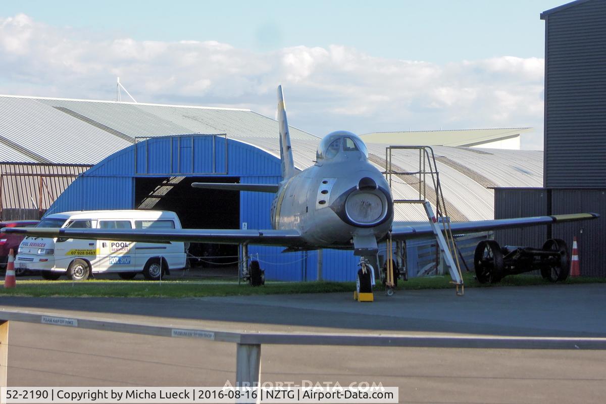 52-2190, 1952 North American F-86F Sabre C/N 191-269, At Tauranga