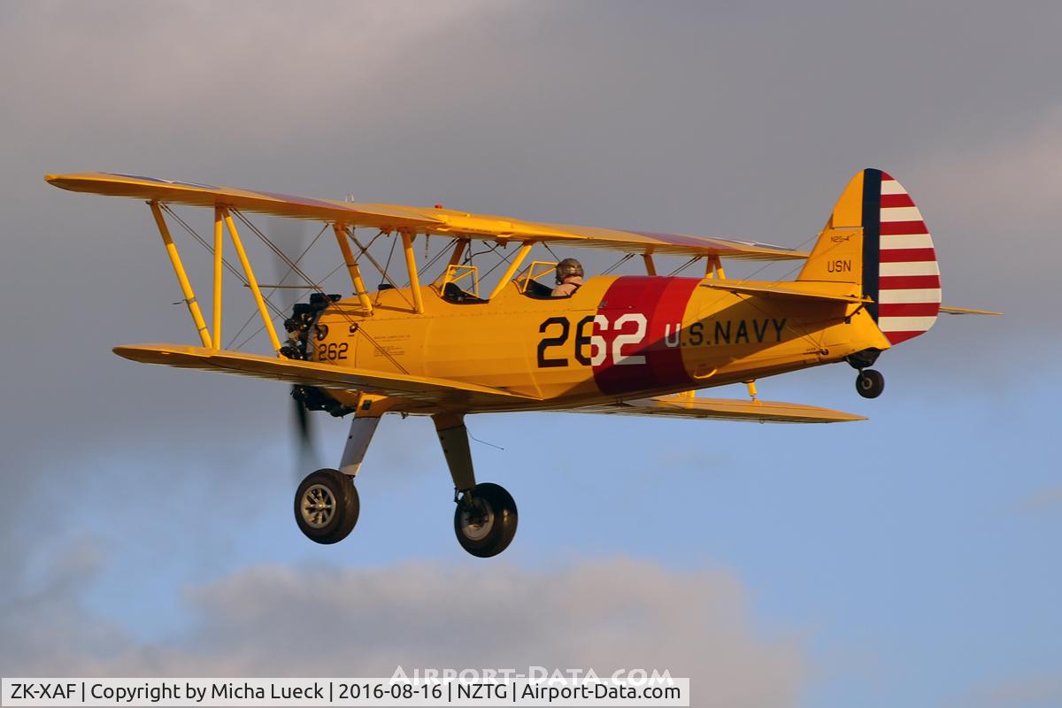 ZK-XAF, Boeing PT-13D Kaydet (E75) C/N 75-5907, Amazing evening light