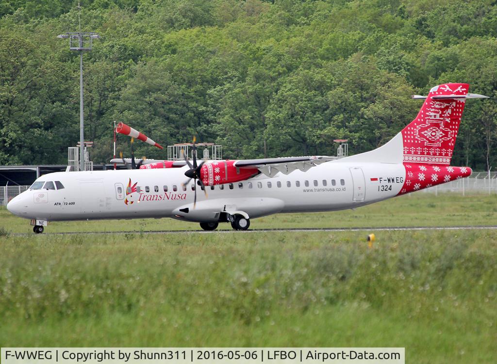 F-WWEG, 2016 ATR 72-600 C/N 1324, C/n 1324 - To be PK-TNE