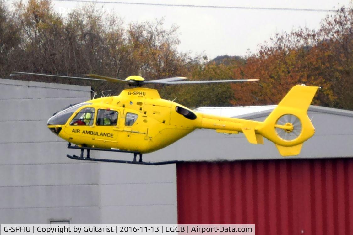 G-SPHU, 2002 Eurocopter EC-135T-2 C/N 0245, At City Airport Manchester (Barton)