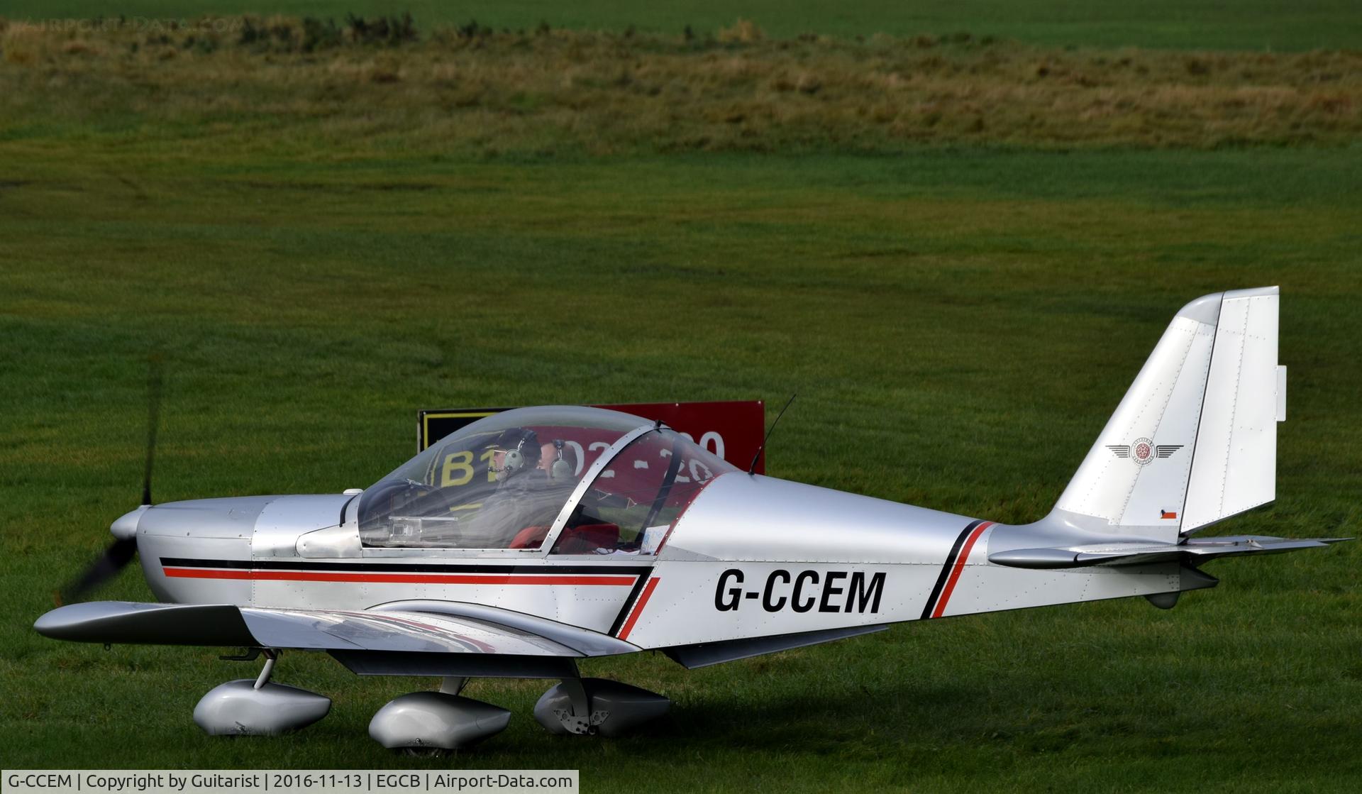 G-CCEM, 2003 Aerotechnik EV-97A Eurostar C/N PFA 315-13987, At City Airport Manchester