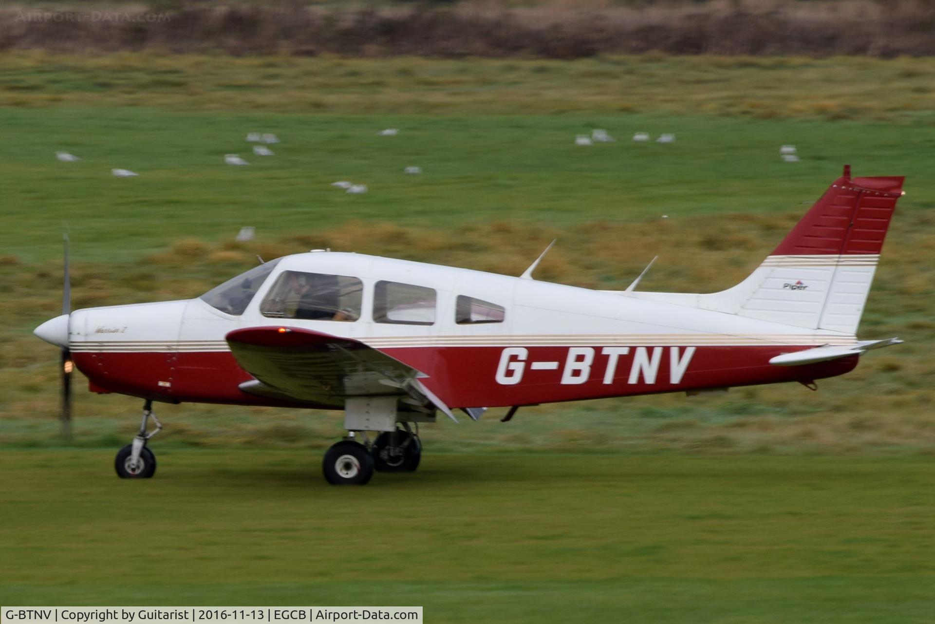 G-BTNV, 1978 Piper PA-28-161 Cherokee Warrior II C/N 28-7816590, At City Airport Manchester (Barton)