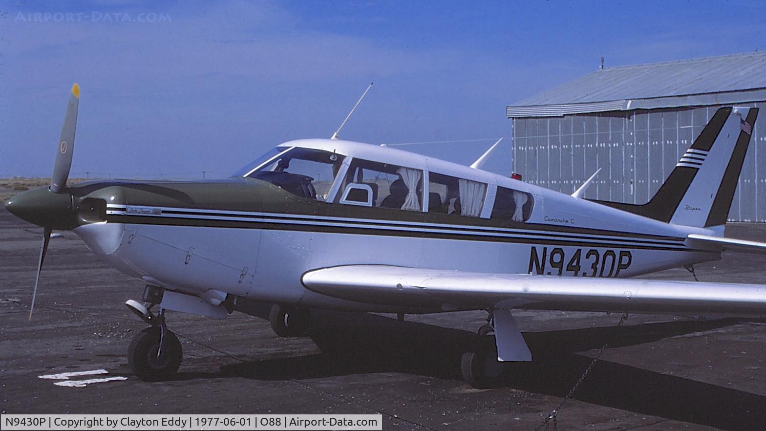 N9430P, 1970 Piper PA-24-260 Comanche B C/N 24-4938, Turbocharged. Pic taken at the old Rio Vista Airport in California. 1977.
