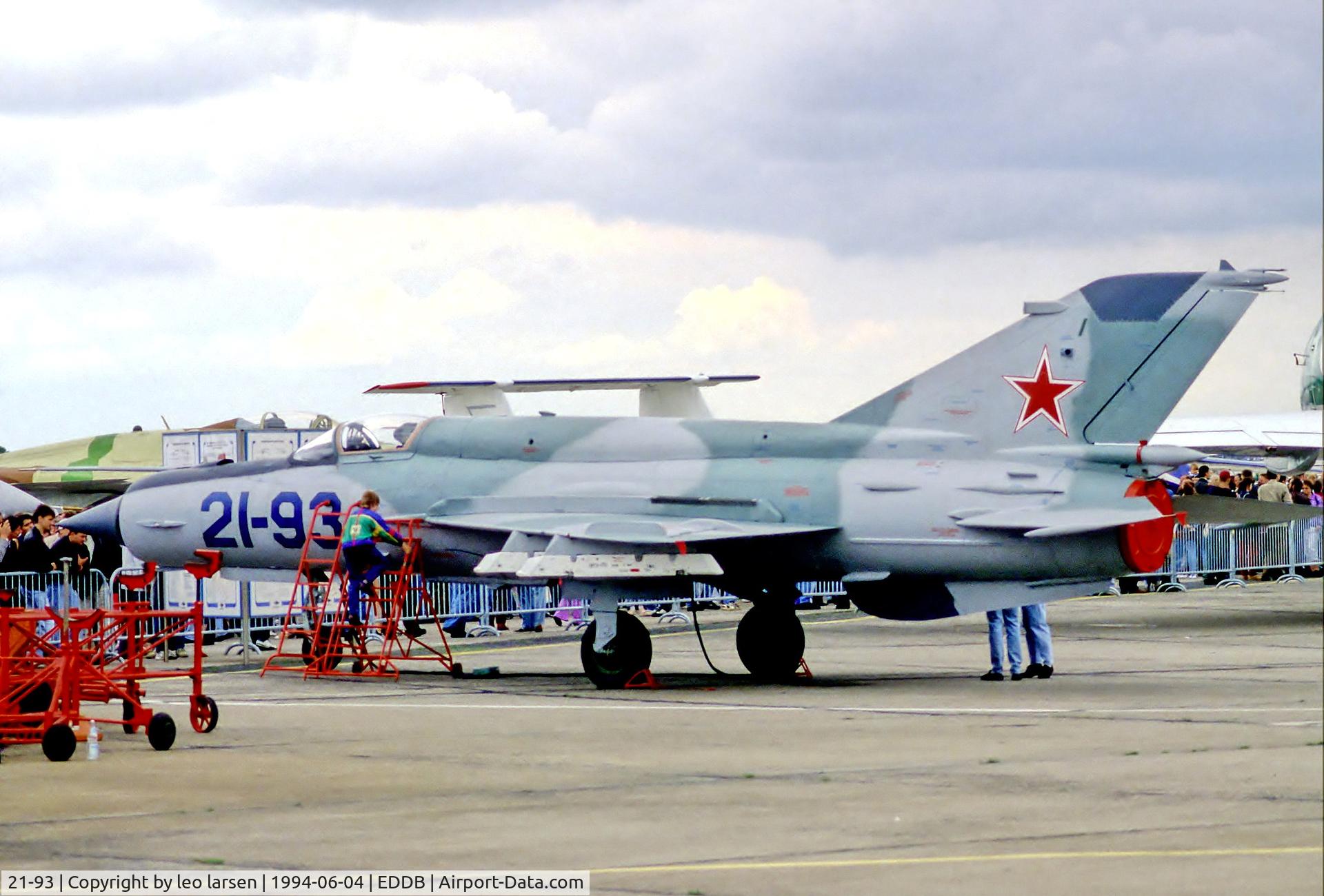 21-93, 1993 Mikoyan-Gurevich MiG-21-93 C/N N 75001105, Berlin Air Show 4.6.94