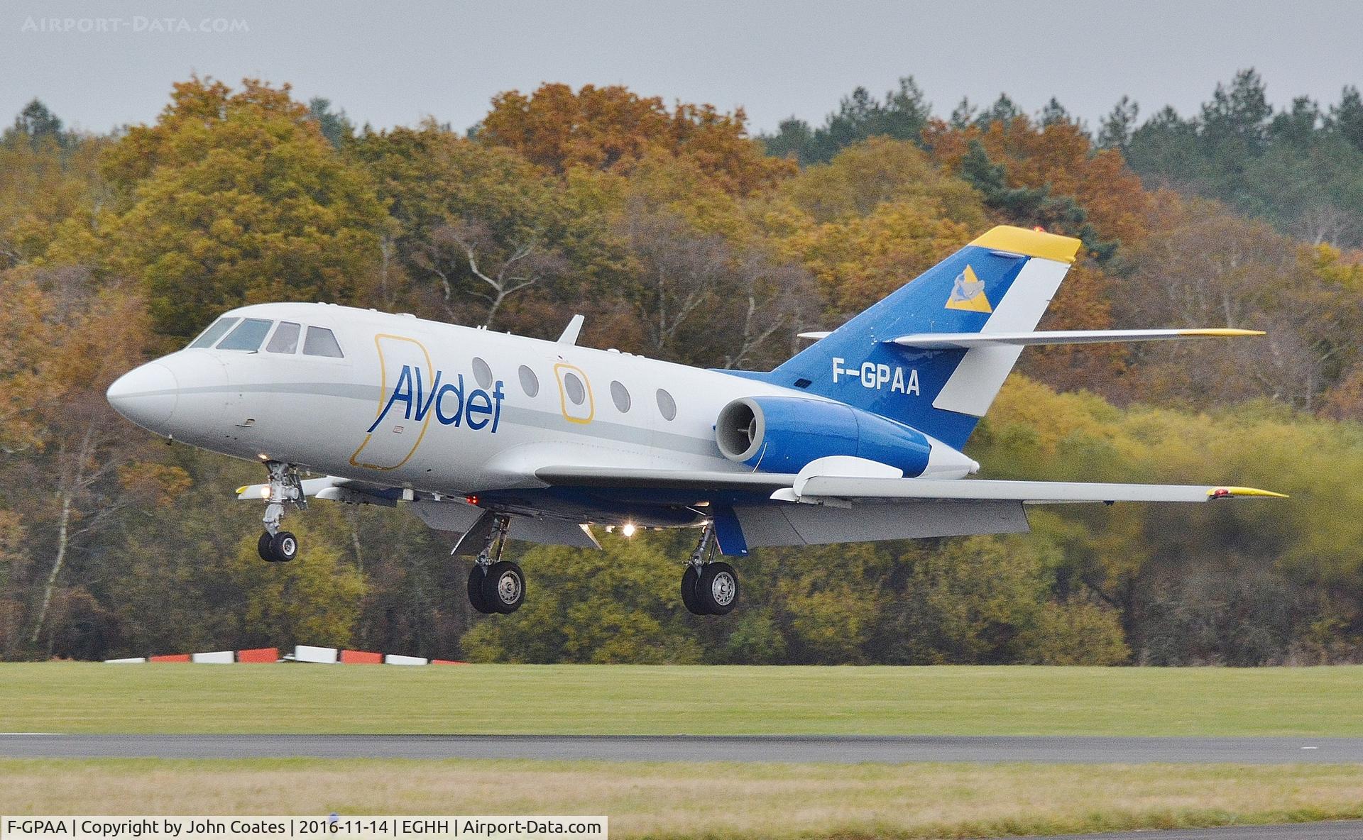 F-GPAA, 1967 Dassault Falcon (Mystere) 20C C/N 103, About to touchdown 26