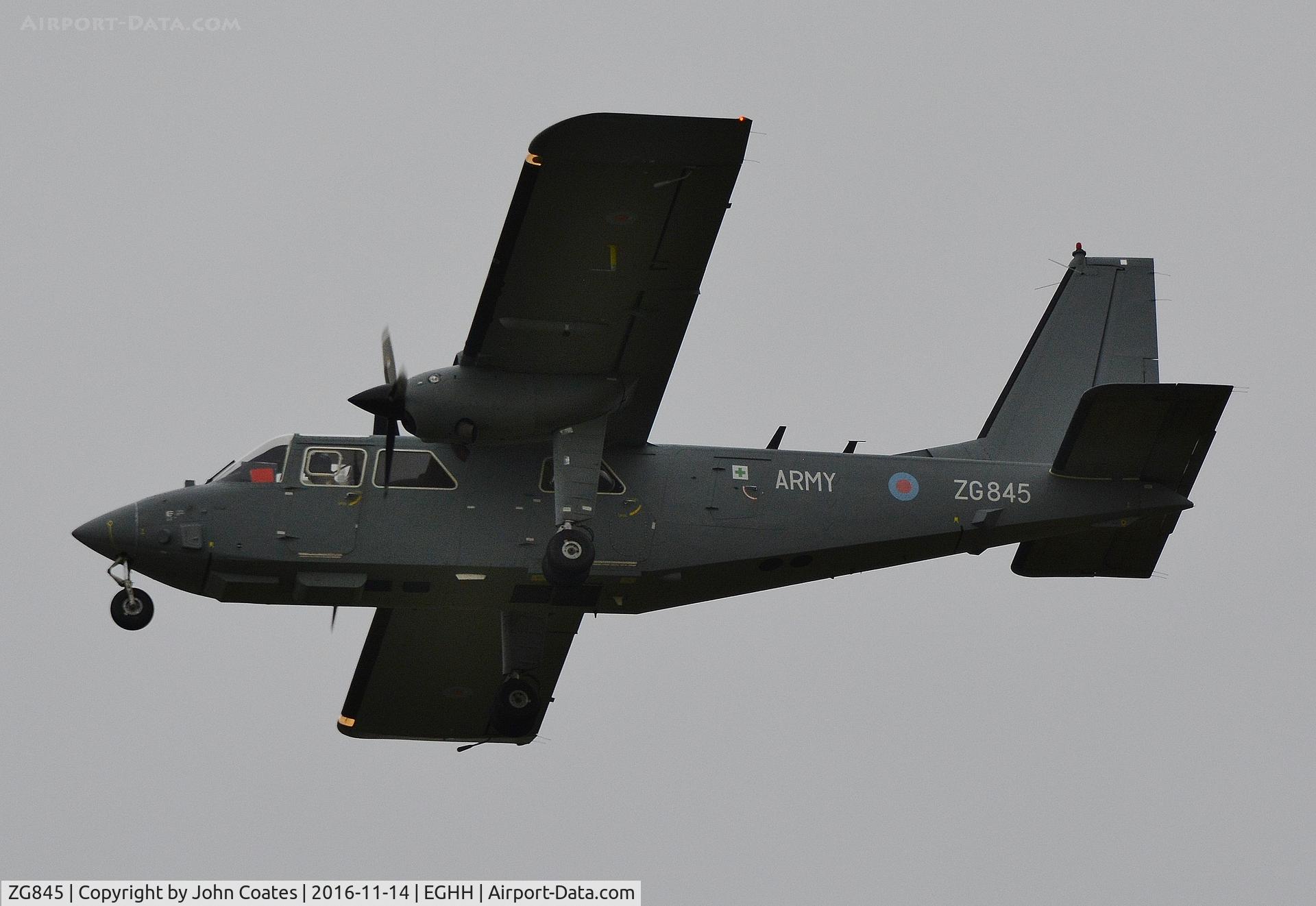 ZG845, 1988 Pilatus Britten-Norman BN-2T Islander AL1 C/N 2194, Low approach
