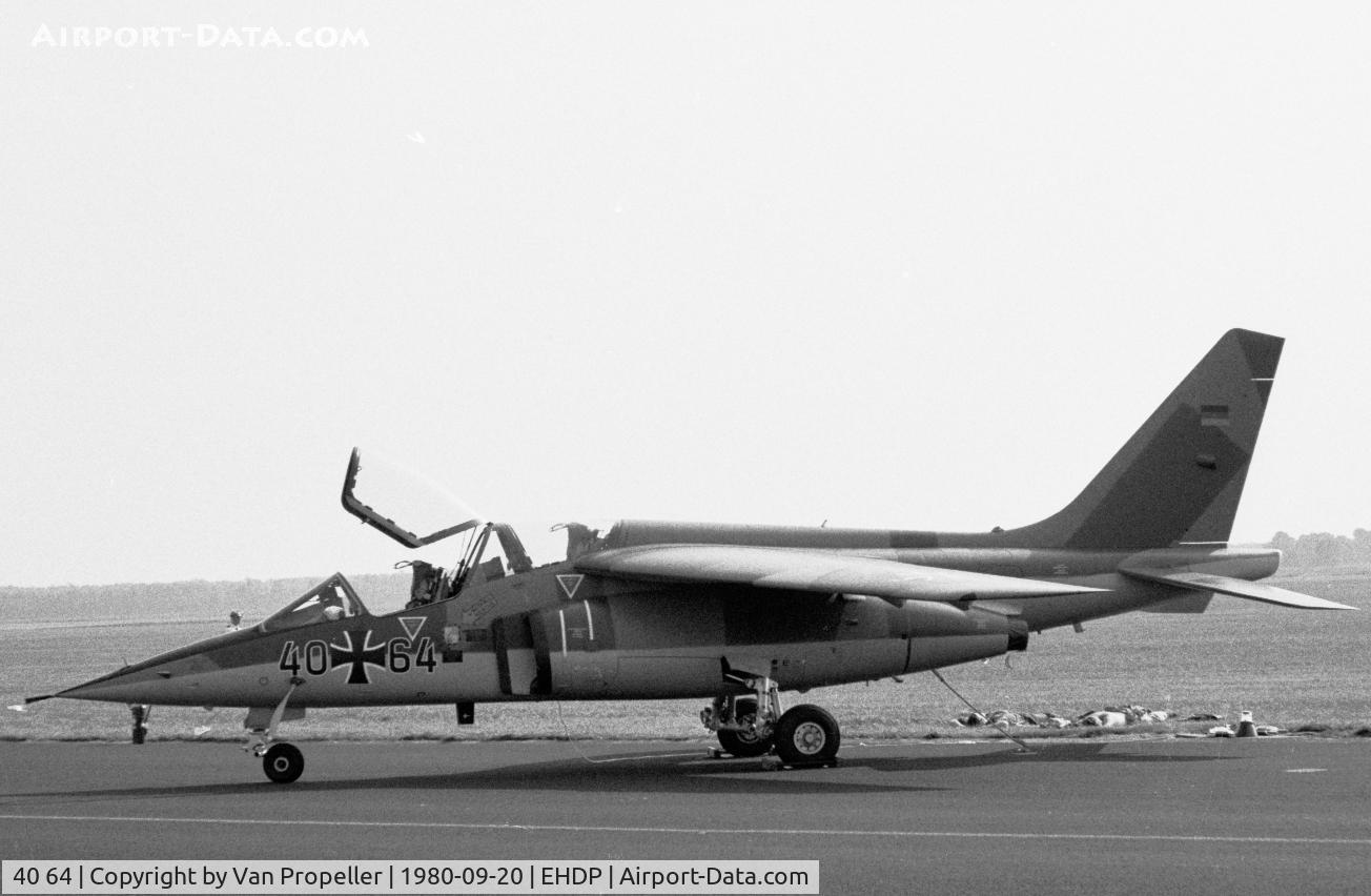 40 64, Dassault-Dornier Alpha Jet A C/N 0064, Luftwaffe Alpha Jet A at De Peel air base, the Netherlands, 1980