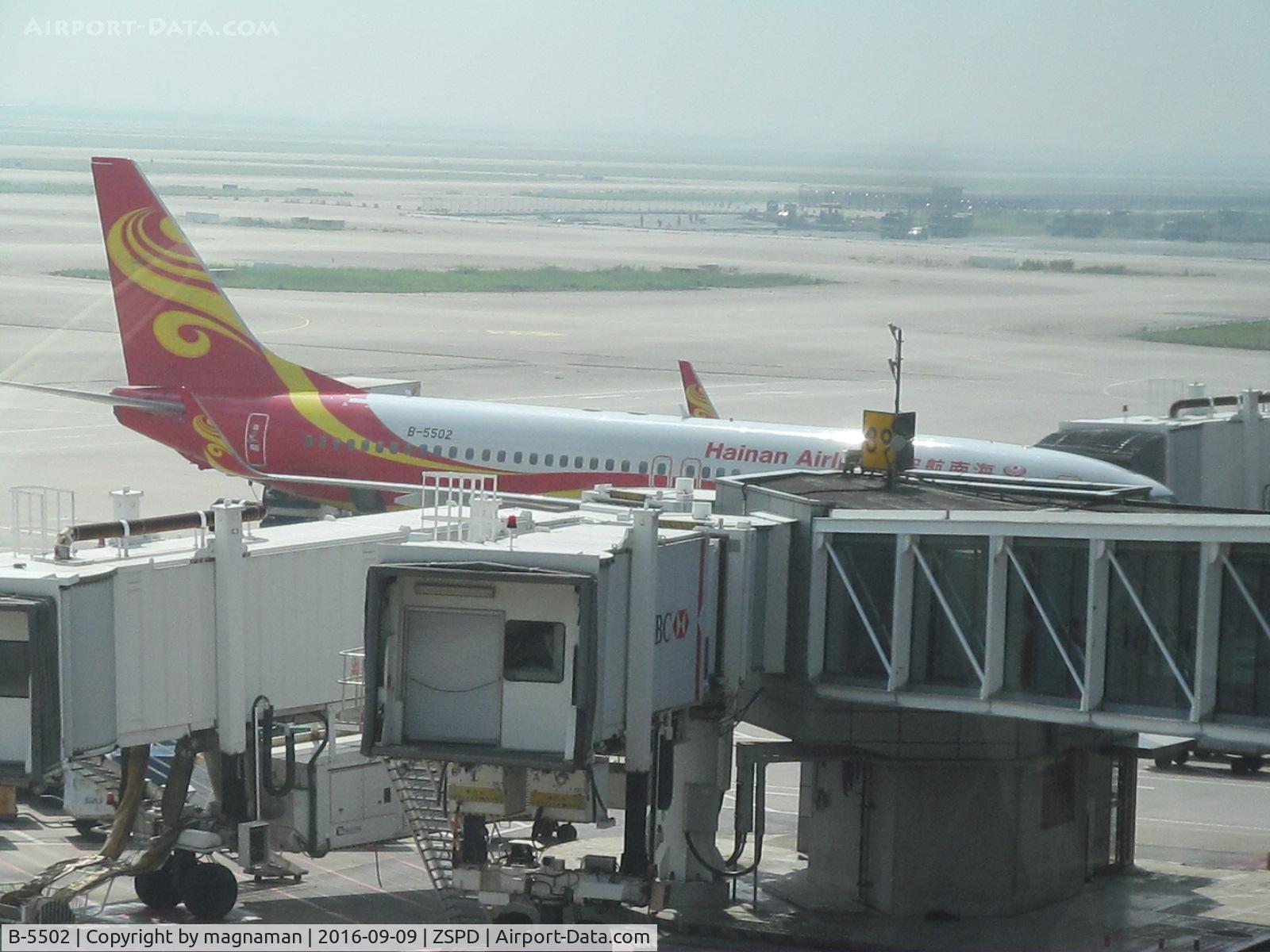 B-5502, 2010 Boeing 737-84P C/N 35757, on stand at shanghai