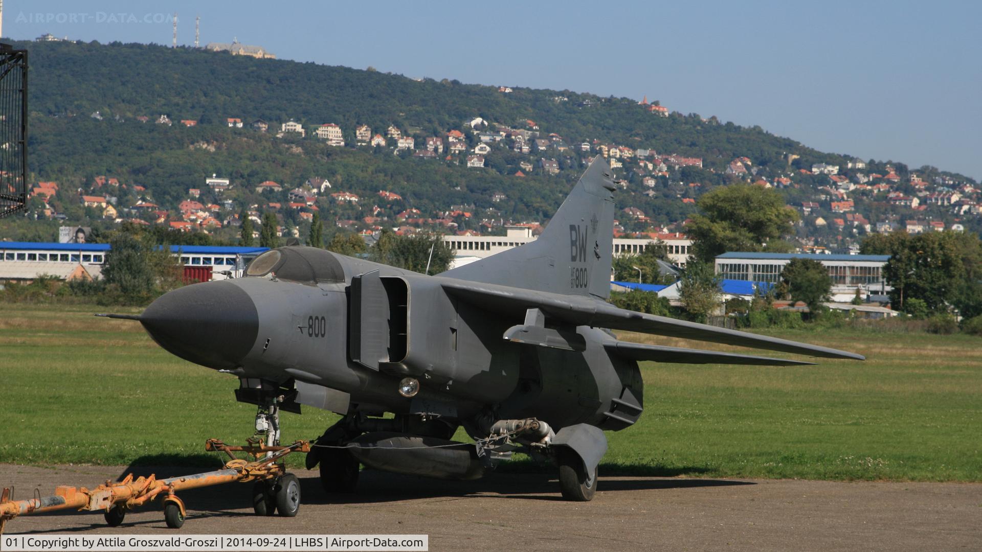 01, 1979 Mikoyan-Gurevich MiG-23MF C/N 0390217152, Budaörs Airport, Hungary. 2014 was painted gray and BW AF87800 page number for filming.