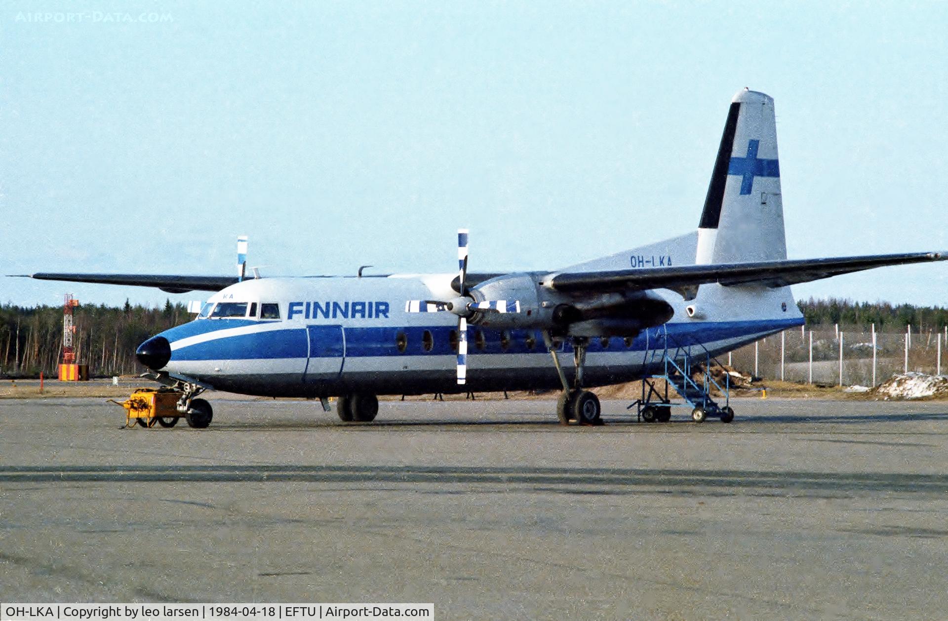 OH-LKA, 1963 Fokker F-27-200 Friendship C/N 10239, Turku Finland 18.4.84