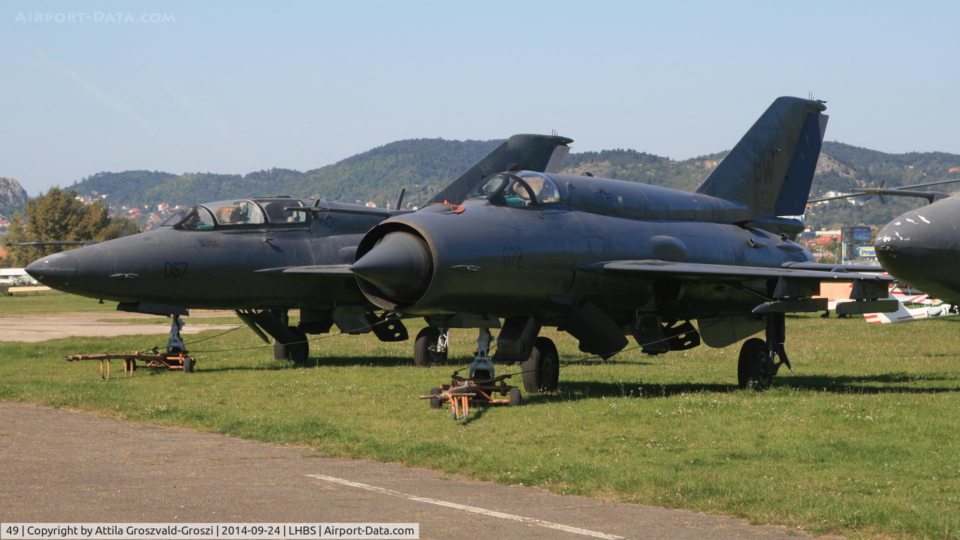 49, 1979 Mikoyan-Gurevich MiG-21bis 75AP C/N 75081510, Budaörs Airport, Hungary. 2014 was painted gray and BW AF04072 page number for filming.