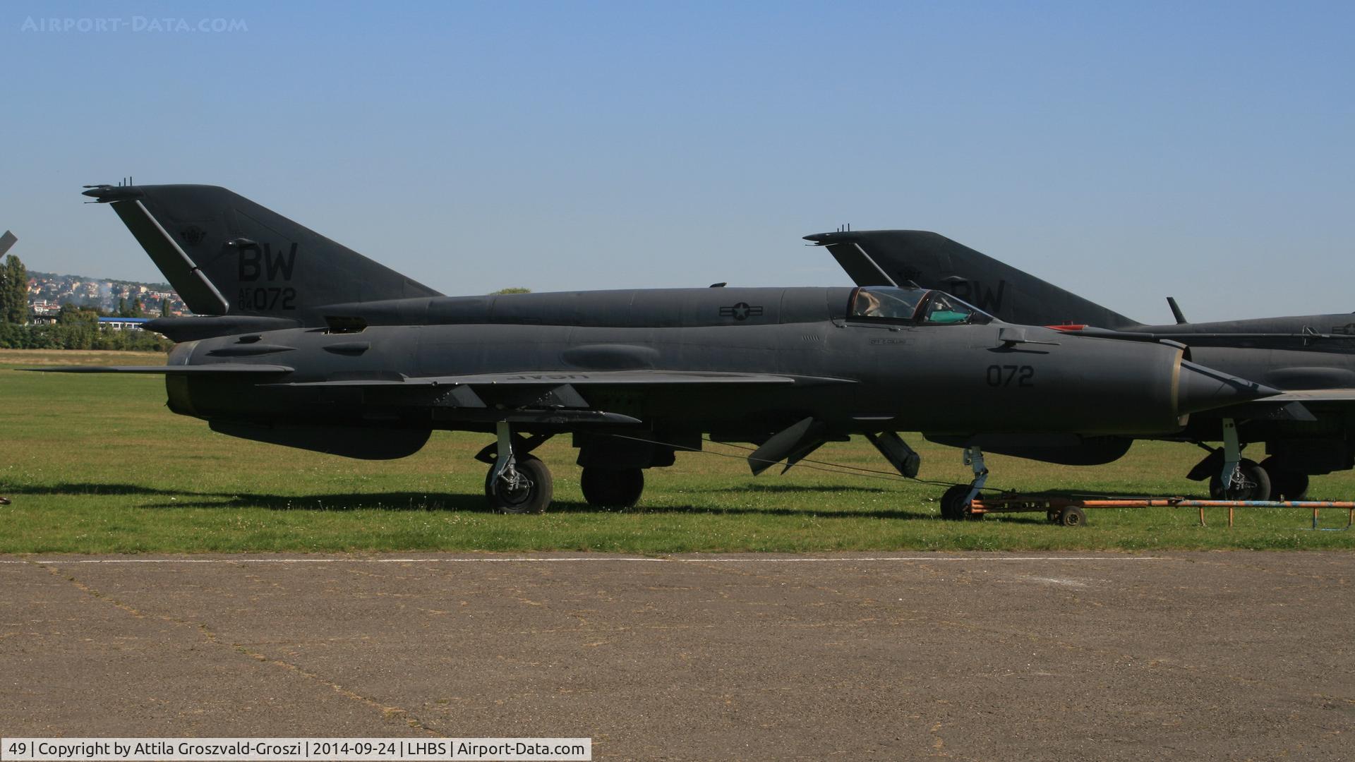 49, 1979 Mikoyan-Gurevich MiG-21bis 75AP C/N 75081510, Budaörs Airport, Hungary. 2014 was painted gray and BW AF04072 page number for filming.