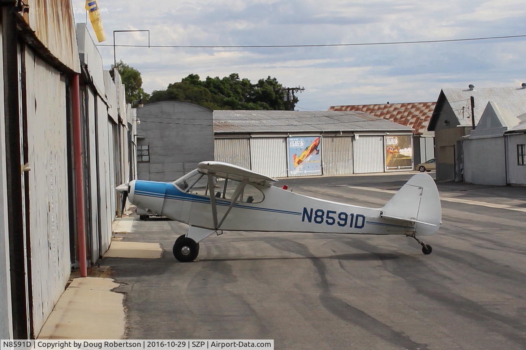 N8591D, 1958 Piper PA-18A Super Cub C/N 18-6251, 1958 Piper PA-18A SUPER CUB, Lycoming O-320 150 Hp, 18A originally built as cropduster single place with hopper, extended wings/ailerons, now two place conversion. Multiple certs.