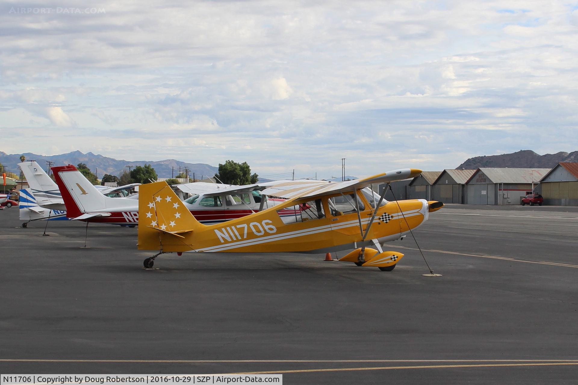 N11706, 1972 Bellanca 7KCAB Citabria C/N 319-72, 1972 Bellanca 7KCAB CITABRIA, Lycoming IO-320 150 Hp, Restricted class-Ag & Pest control, on transient ramp