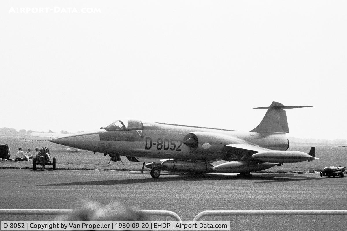 D-8052, Lockheed RF-104G Starfighter C/N 683-8052, RF-104G Starfighter of the Royal Netherlands Air Force at De Peel air base, the Netherlands, 1980