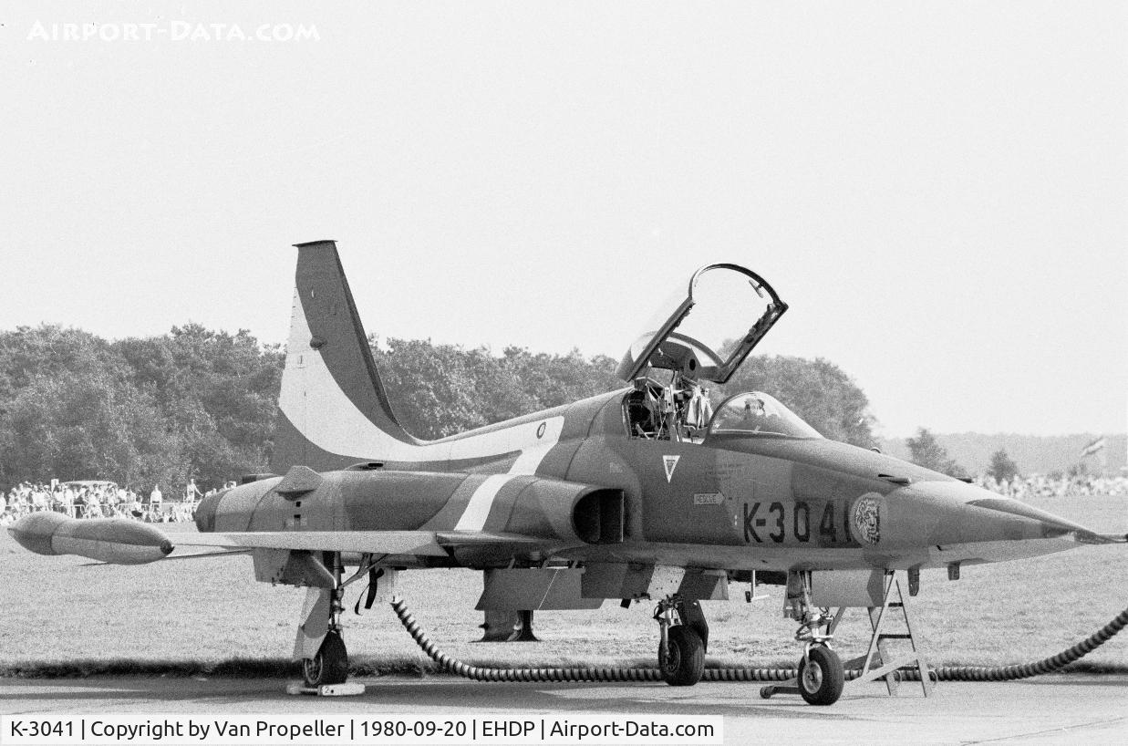 K-3041, 1970 Canadair NF-5A Freedom Fighter C/N 3041, Demo NF-5A of the Royal Netherlands Air Force 315 sqn at De Peel air base, the Netherlands, 1980