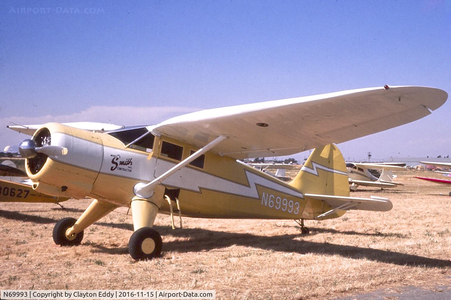 N69993, 1943 Stinson V77 (AT-19) Reliant C/N 77-211, N69993 is now N105EM California 1963