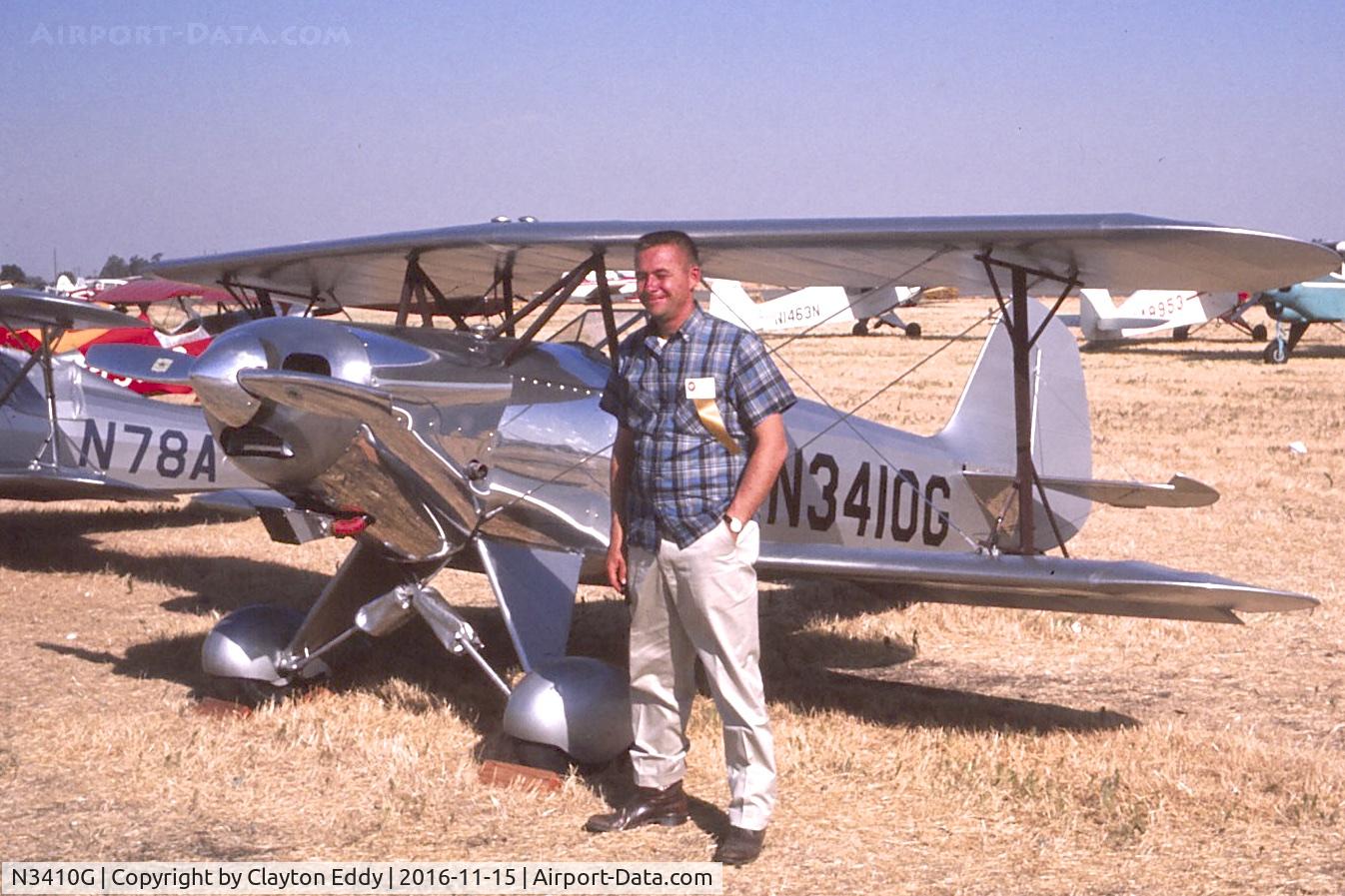 N3410G, Stolp SA-100 Starduster C/N JWH-1, California 1963. Aircraft crashed 1971. Elton Eddy