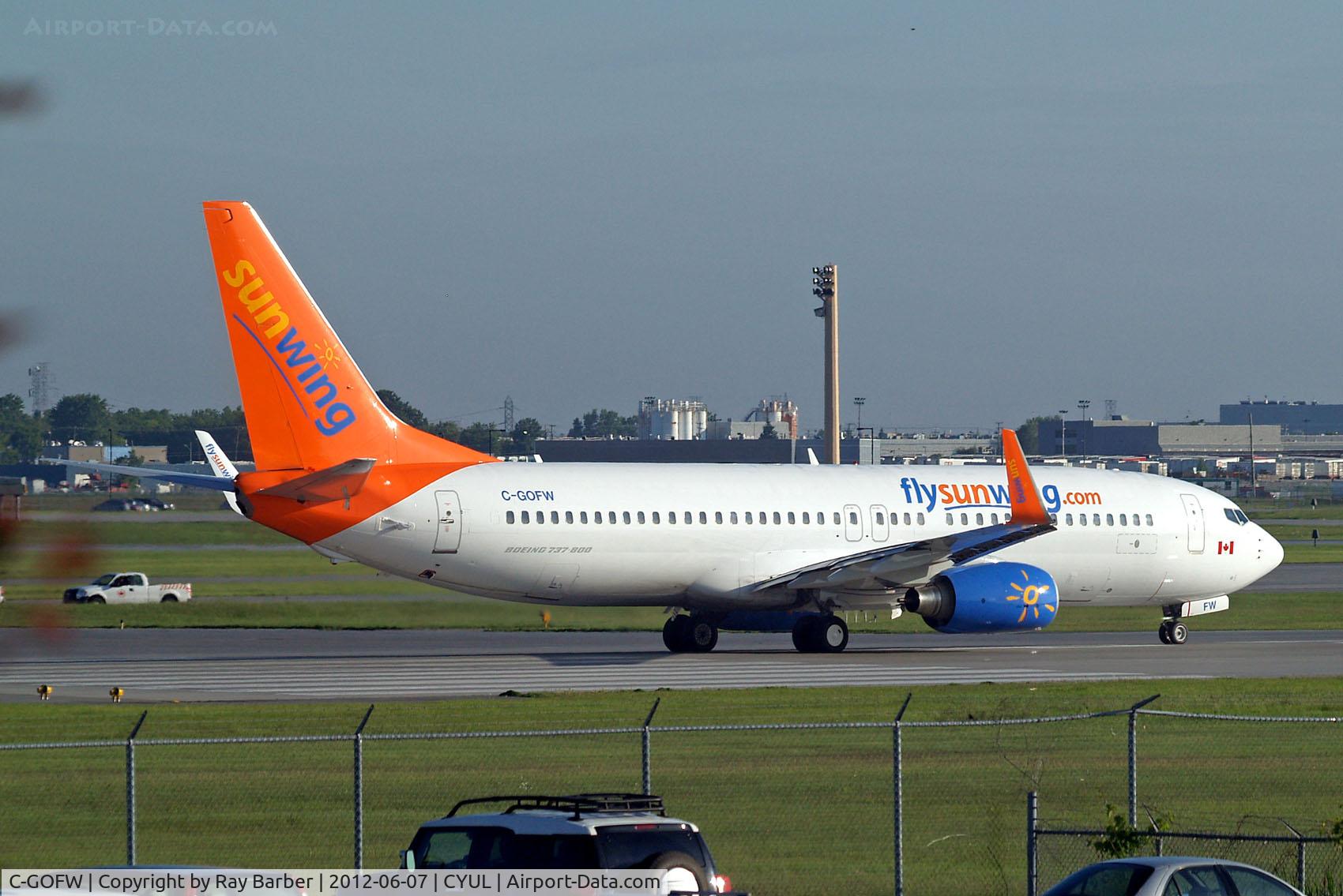 C-GOFW, 2004 Boeing 737-8BK C/N 33018, Boeing 737-8BK [33018] (Sunwing Airlines) Montreal-Dorval Int'l~C 07/06/2012