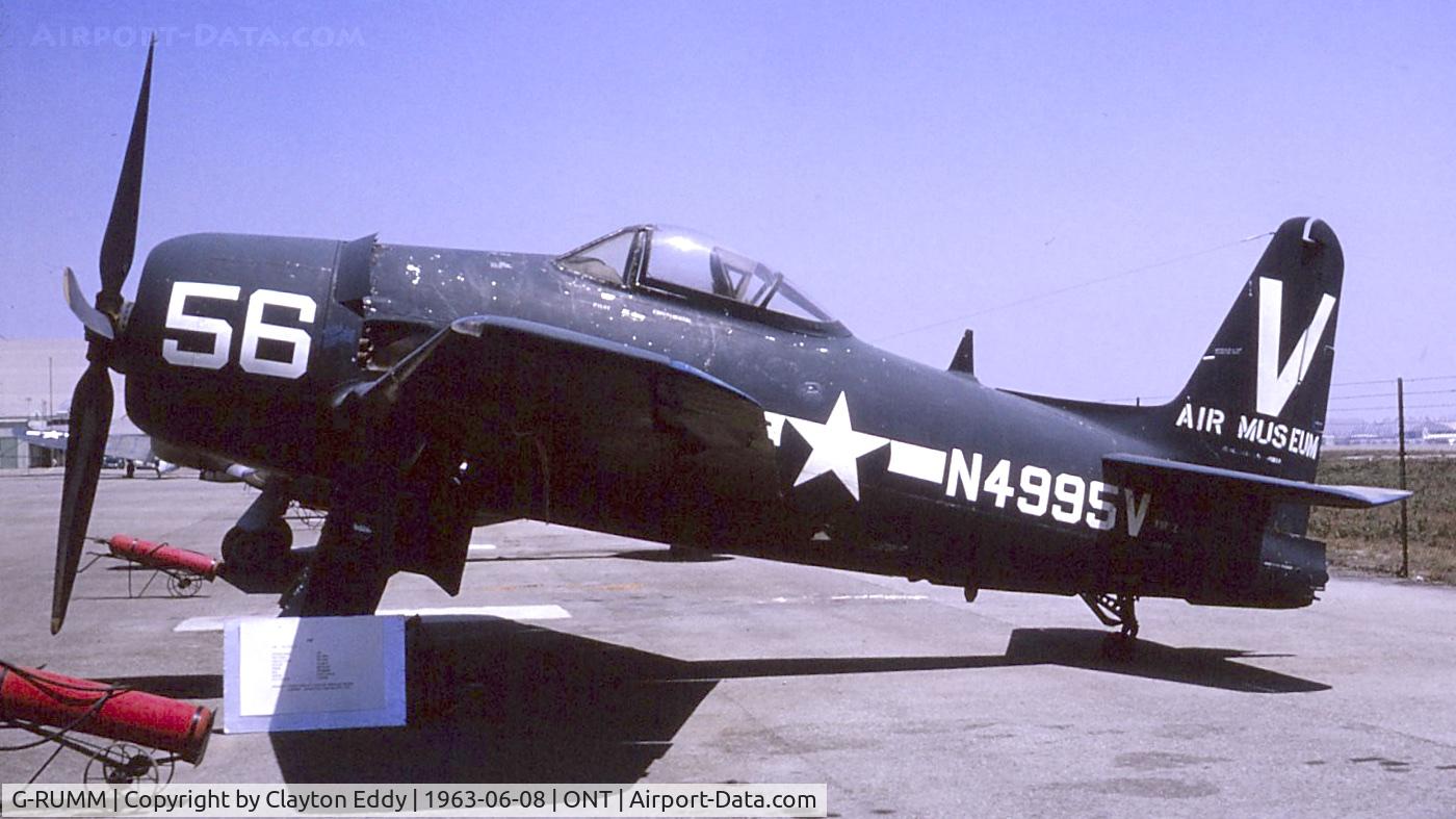 G-RUMM, 1948 Grumman F8F-2 (G58) Bearcat C/N D.1088, Ontario Air Museum California i1963.
