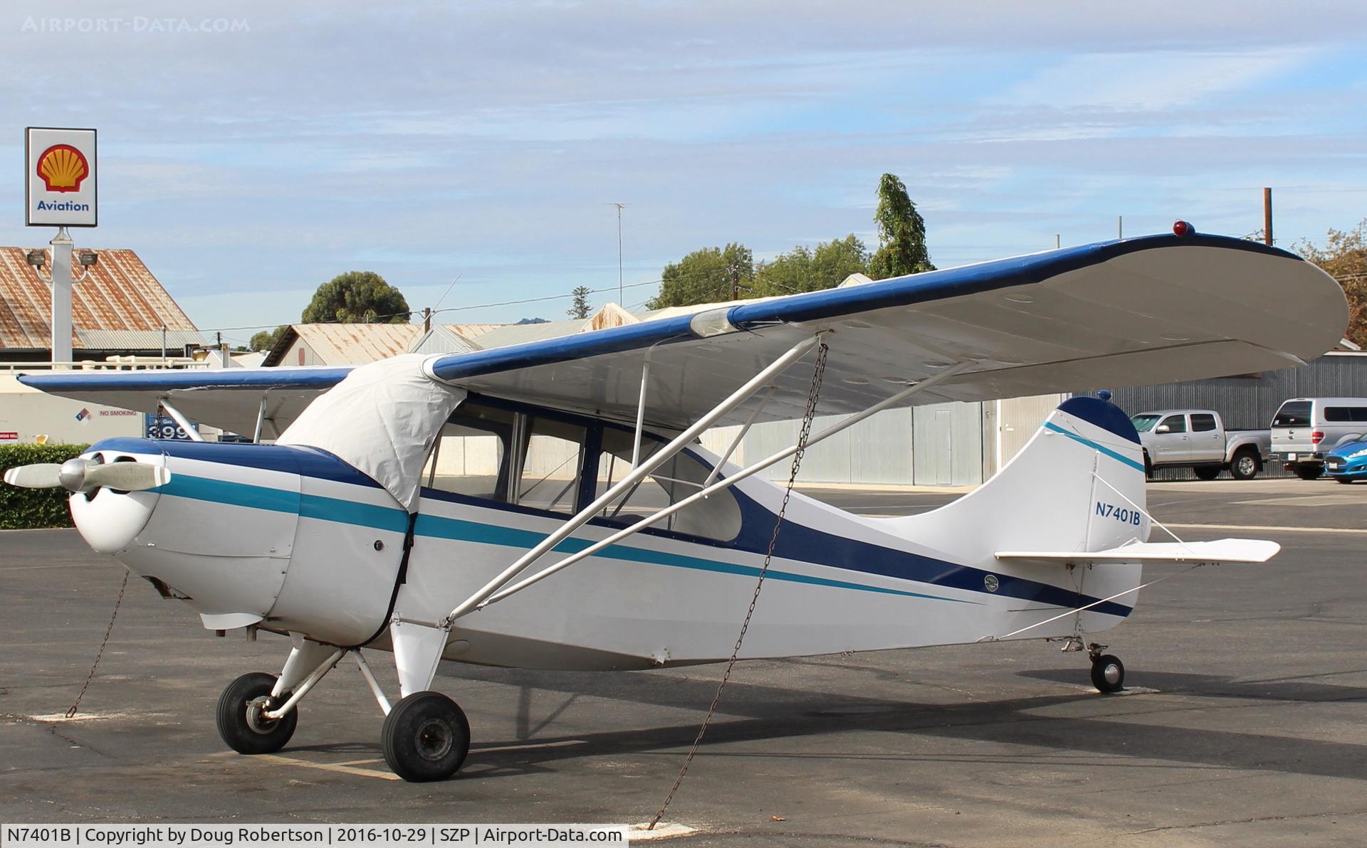 N7401B, 1956 Champion 7EC C/N 7EC-431, 1956 Champion 7EC TRAVELER, Continental C90 90 Hp