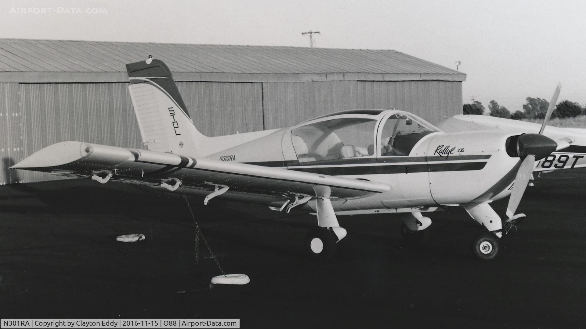 N301RA, Socata Rallye 235E Gabier C/N 12875, Old Rio Vista Airport in California. Late 1970's
