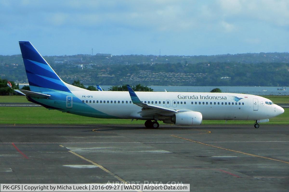 PK-GFS, 2011 Boeing 737-86N C/N 36830, At Denpasar