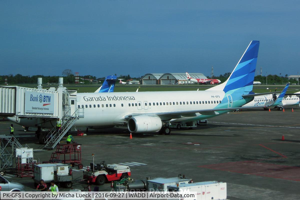 PK-GFS, 2011 Boeing 737-86N C/N 36830, At Denpasar